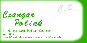 csongor poliak business card